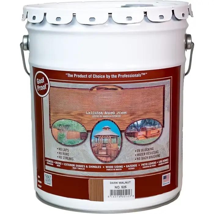 Teinture extérieure et scelleuse pour bois, 5 gallons, noyer foncé