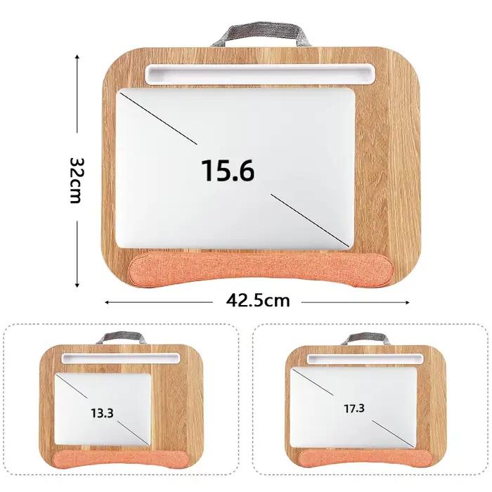 MUMUCC Table d'ordinateur portable paresseuse avec coussins et fentes, mini table d'oreiller multifo
