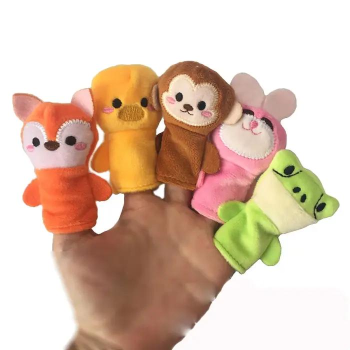 Marionnettes à doigt en peluche, ensemble de jouets à doigt, marionnettes, poupées d'animaux de la f