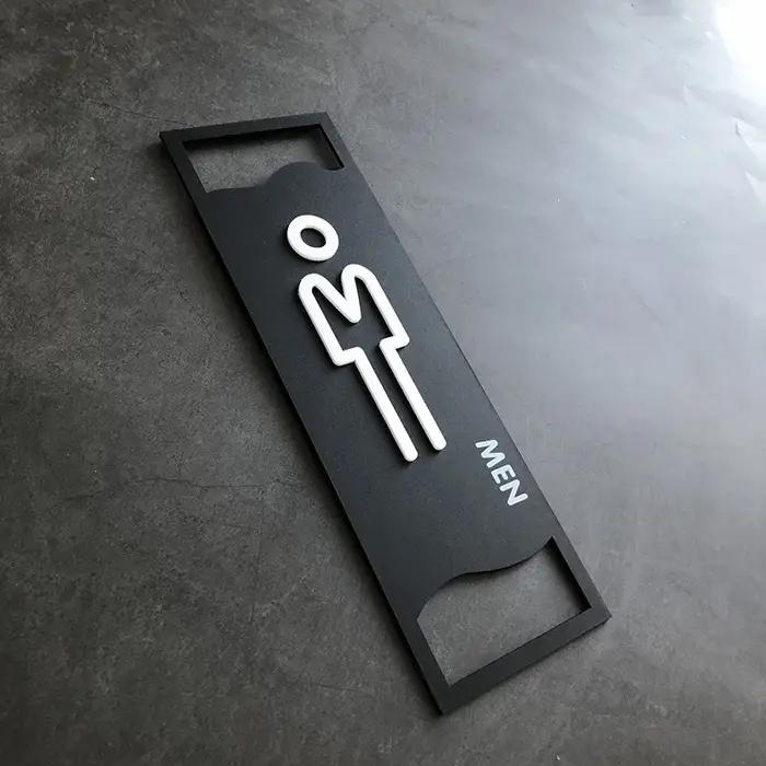 Signalisation de salle de bains en Imitation bois, signalisation de toilettes, adresse, salle de spo