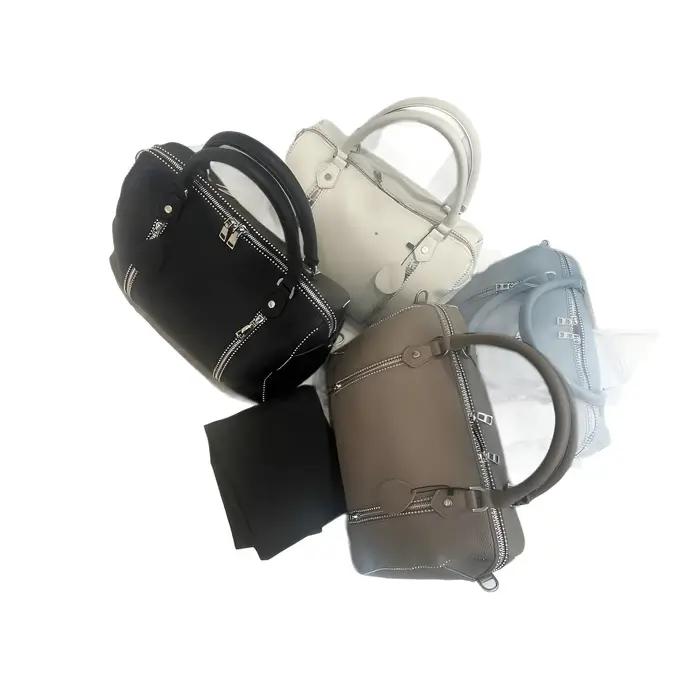 Nouveau sac à main en cuir pour femme, motif lychee noir, sac bandoulière, sac seau