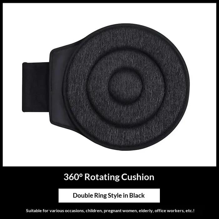 Coussin de siège de voiture rotatif à 360 degrés, coussin de siège pivotant pour personnes âgées, co