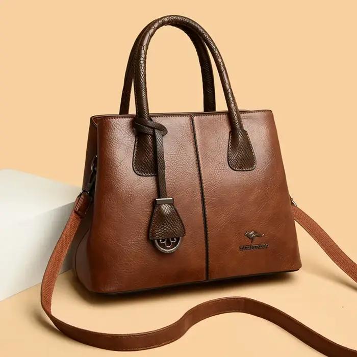 Sac à bandoulière Patchwork de luxe pour femmes, sac à main en cuir de grande capacité, fourre-tout