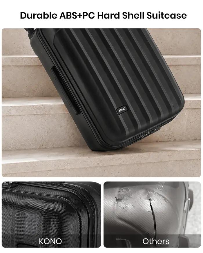 Kono-Valise de Cabine Légère en ABS de 19/24/28 Pouces