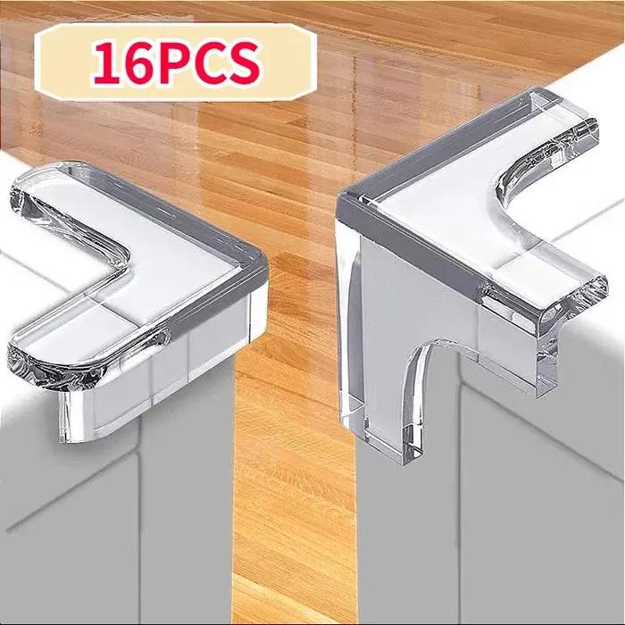 Protecteurs d'angle en caoutchouc souple et Durable, 16 pièces, sans danger pour les coins de Table,