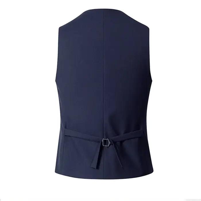 M-7XL printemps/été homme costume gilet sans manches gilet avec taille réglable simple boutonnage co
