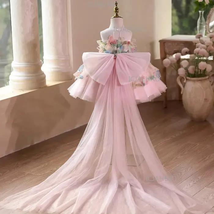 Robe de princesse pour enfants, tenue de cérémonie pour filles, robe de performance au piano, tenue