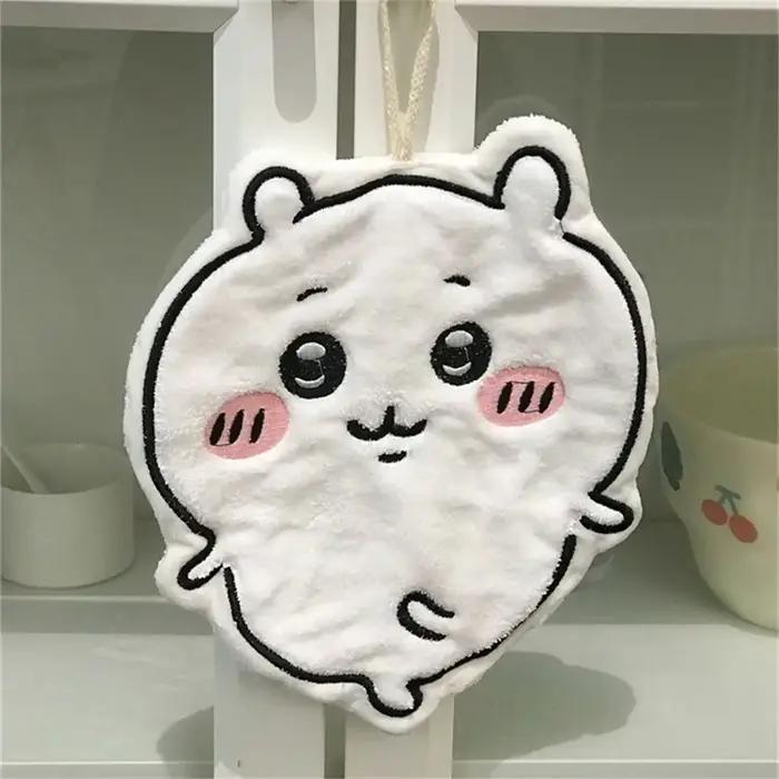 Chiikawa – serviette en molleton de corail suspendue, absorbante, Usagi Hachiware, tissu de cuisine