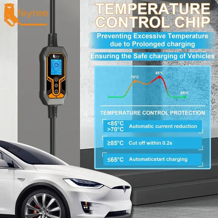 Feyree chargeur EV Portable Type2 32A 7KW EVSE Wi-Fi APP contrôle courant réglable synchronisation i