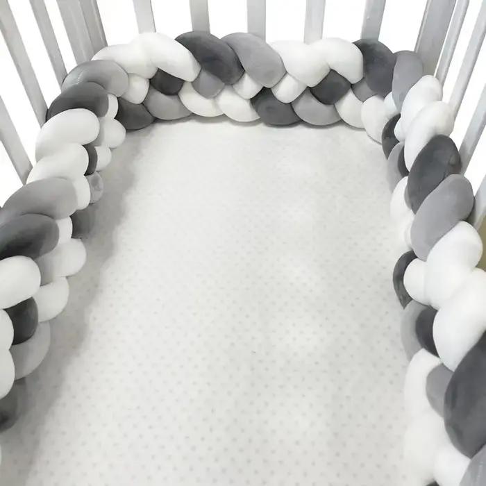 Pare-chocs De berceau Tresse De Lit 4 noués 2-4M