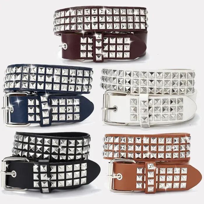 Ceinture cloutée punk pour hommes et femmes, ceinture décorative spéciale tendance et polyvalente in