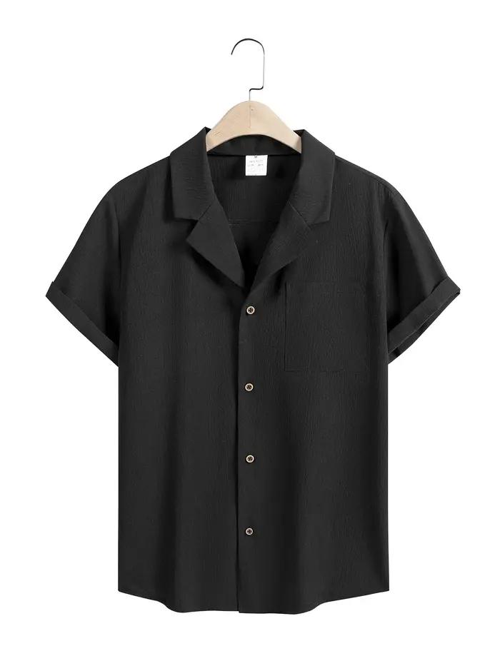 Chemises décontractées à manches courtes pour hommes, vêtements de rue de loisirs, chemises de coule