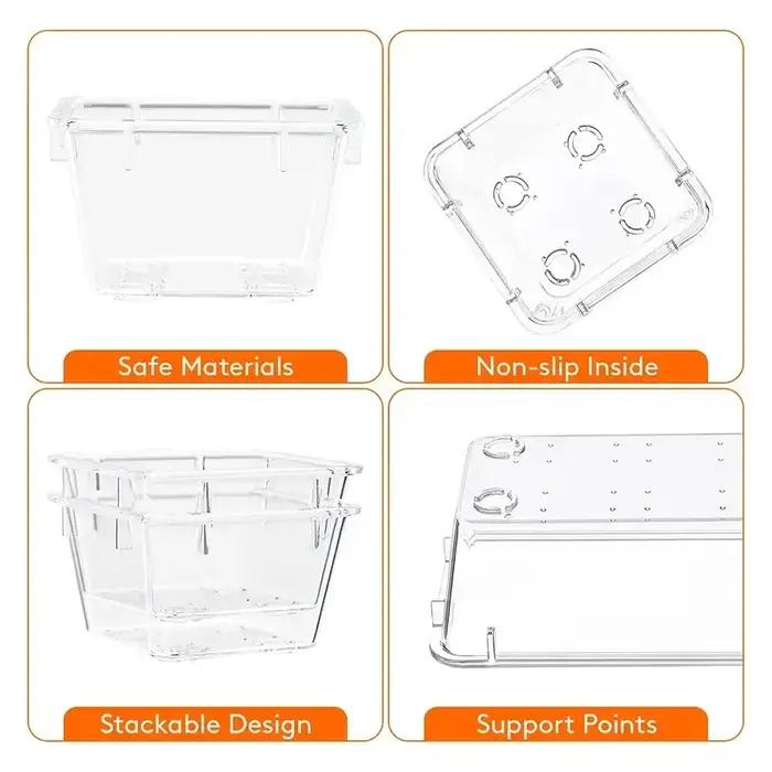MELEvaluSet-Plateaux en plastique transparent, plateaux polyvalents, supports de synchronisation dan