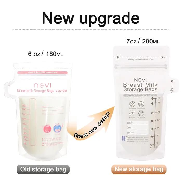Sacs de conservation du lait maternel NCVI, sacs de congélation du lait de 200 ml pour l'allaitement