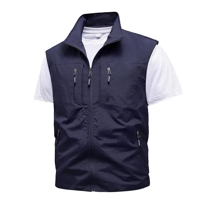 Nouveau printemps hommes en plein air gilets décontractés hommes été imperméable respirant pêche gil