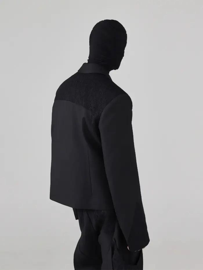 Mauroicardi automne court noir ajusté asymétrique Blazers pour hommes épaulettes bouton unique éléga
