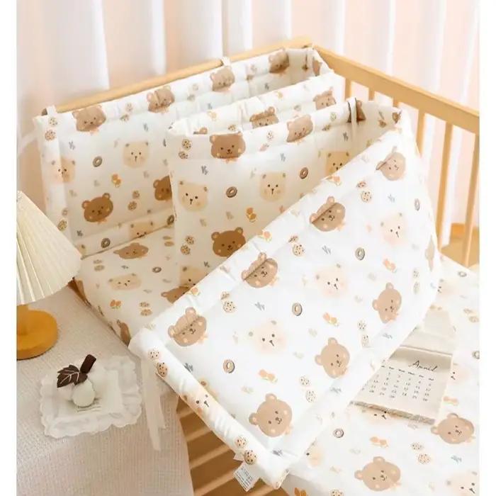 Pare-chocs de berceau doux et pur pour lit de bébé, bandes Anti-Collision pour lit de bébé, couvertu