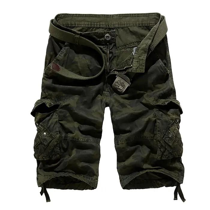 Shorts Cargo Camouflage Homme Nouvelle Collection 2026 – Coupe Ample Militaire Estivale – Taille US