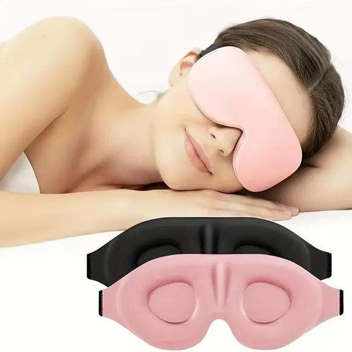 Masque de couchage 3D super doux – Masque pour les yeux doux et confortable, adapté aux hommes et au