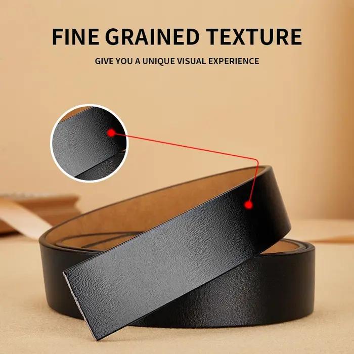 Nouveaux ceintures en cuir véritable pour hommes ceintures Double face hommes mode sans boucle ceint