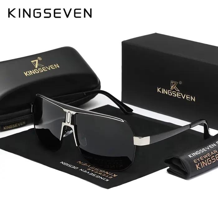 KINGSEVEN marque Design Vintage lunettes de soleil polarisées hommes mode extérieur UV400 lunettes r