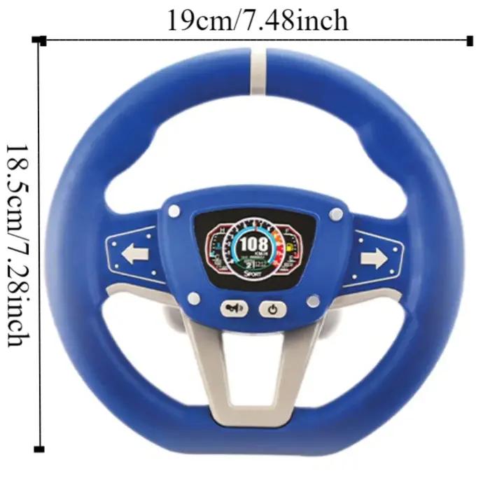 360 ° Volant de direction multifonctionnel pour copilote, jouet de simulation d'éducation précoce, volant interactif Montessori