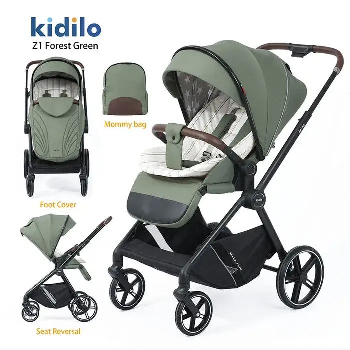 Poussette pour bébé assise et allongée, légère, pliable, haute vue, absorbant les chocs, poussette p