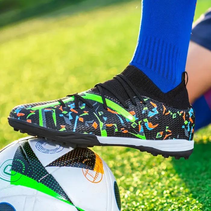 Crampons de Football sur gazon hommes professionnels bottes de Football respirant maille jeunesse ch