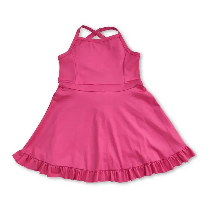 Robes de sport tricotées pour bébés filles, longueur genou, pour le sport et les activités