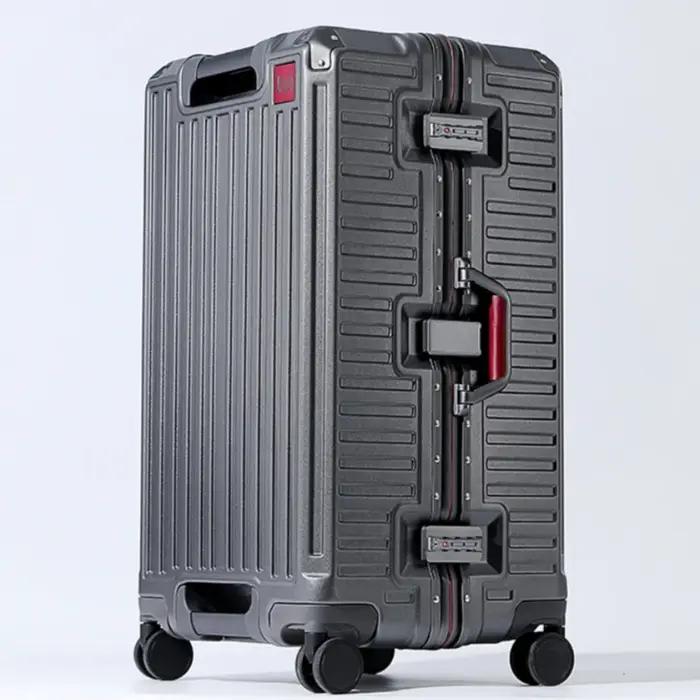 Valise de grande capacité 20/24/26/28/30 pouces, cadre en alliage d'aluminium avec roues pivotantes,