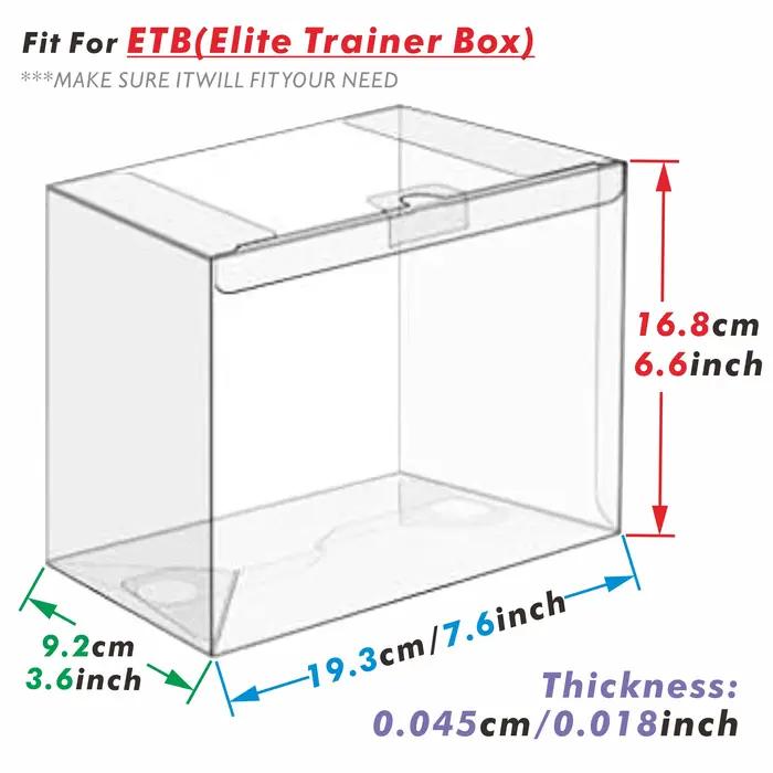 5/10 pièces PET Elite formateur boîte protecteurs vitrine transparente-boîtier ETB d'épaisseur 0.45m