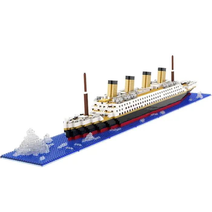 Kit de modèle de brique de soleil de croisière de puzzle de Titanic pour garçon et fille, jouet d'as
