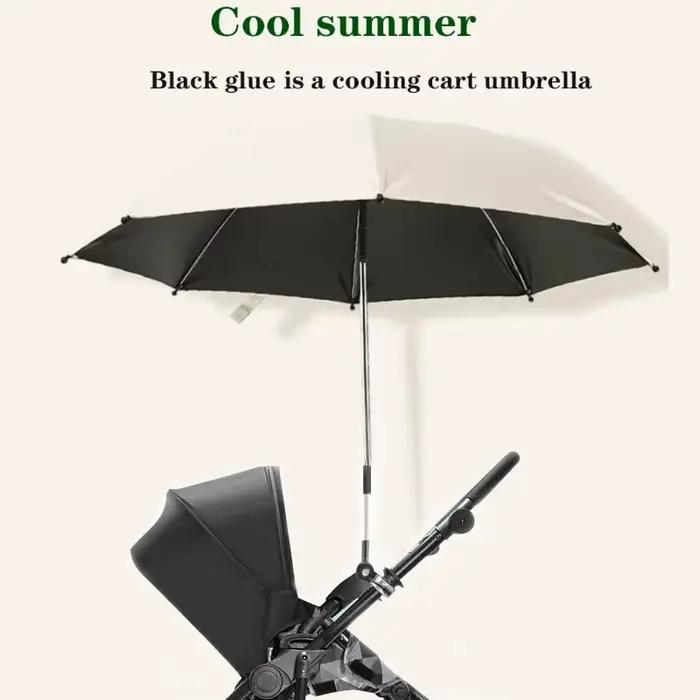 Parapluie pliant pour poussette de bébé protection solaire uv pluie parasol réglable 360 degrés sécurité bébé sorties occasions spéciales
