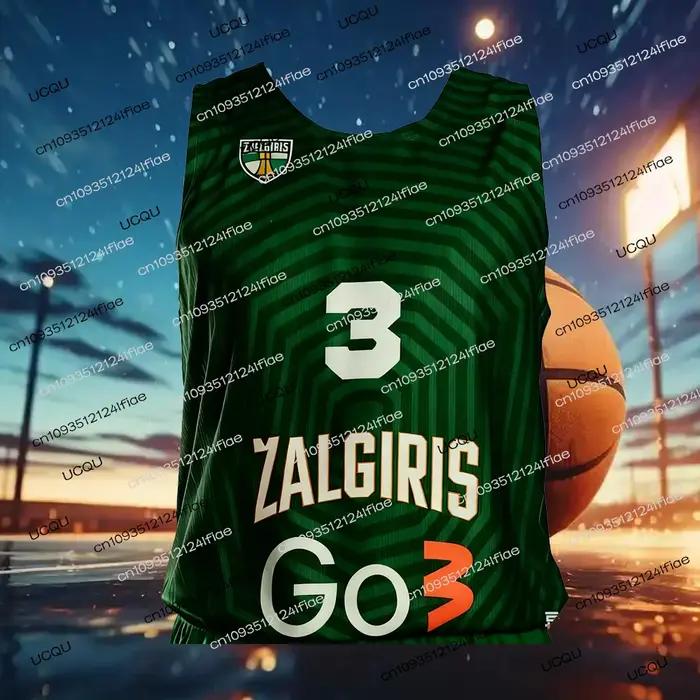 Maillot de basket-ball de compétition européenne Zalgiris Kaunas 2026 - Kit de maillot de basket-bal