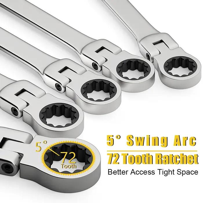 Ensemble de cliquet à tête MeaccelerFlex, acier au chrome vanadium Spblown avec sac, 6-23mm