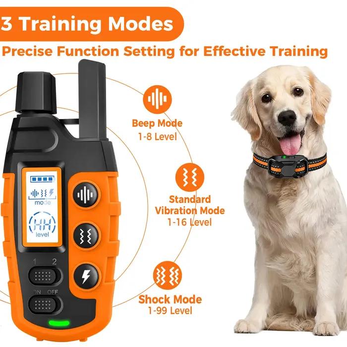Collier de dressage électrique pour chien, 3300 pieds, télécommande, étanche, comportement pour anim