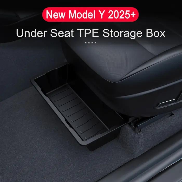 Boîte de rangement sous le siège pour Tesla modèle Y Juniper Launch 2025, organisateur de Console Ce