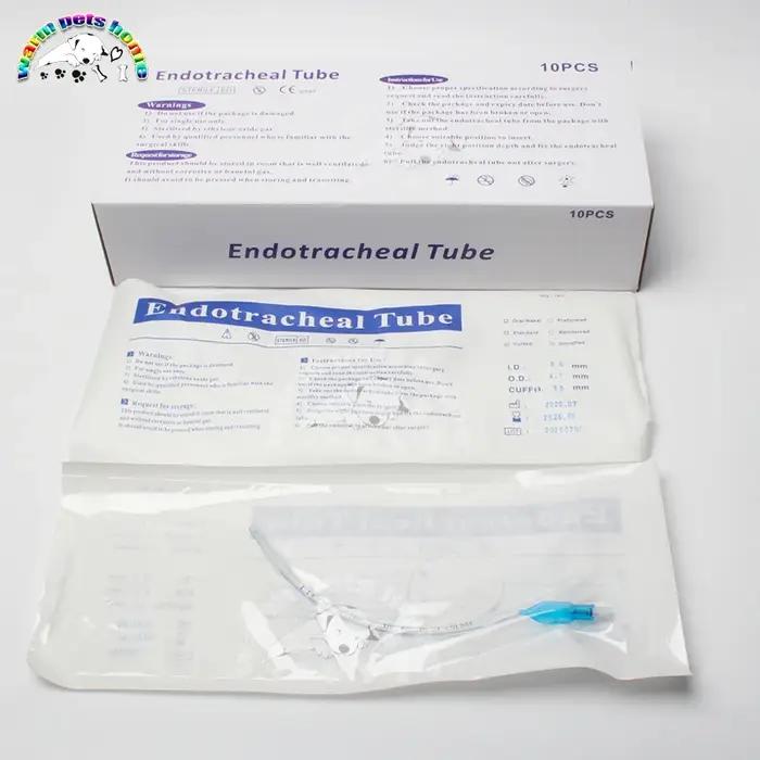 Tube endotrachéal avec manchette ID 2.0-10mm Tube trachéal stérilisé pour consommables médicaux vété