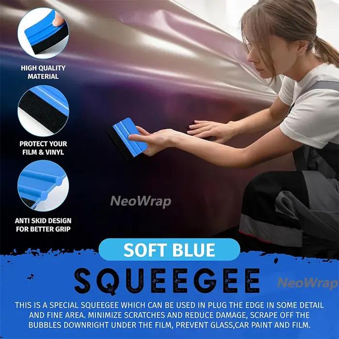 Raclette adhésive en vinyle pour voiture, outil d'emballage de teinte de fenêtre, grattoir de bord e