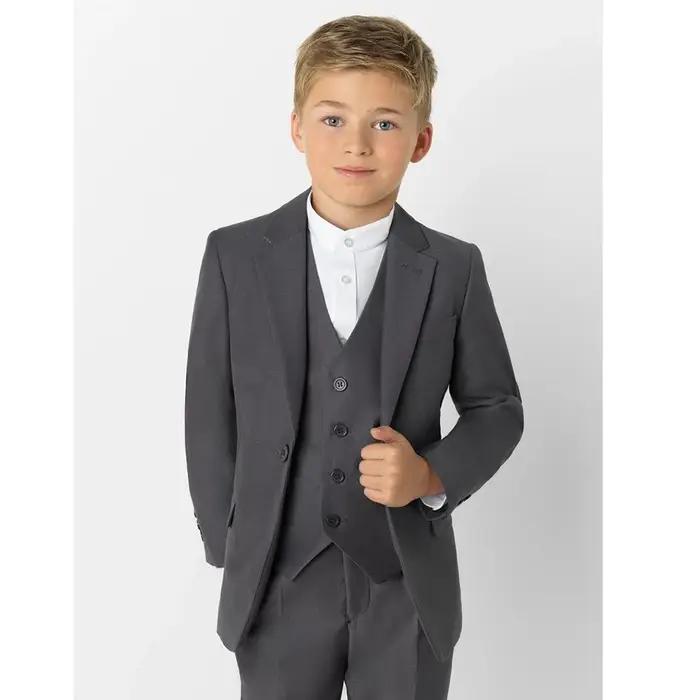 Costumes pour garçons, 3 pièces, revers cranté, ensembles à un bouton pour enfants, Chic, quotidien,