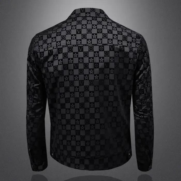 Veste à revers à fleurs foncées pour hommes, grande taille, coupe cintrée, décontractée, tendance, b