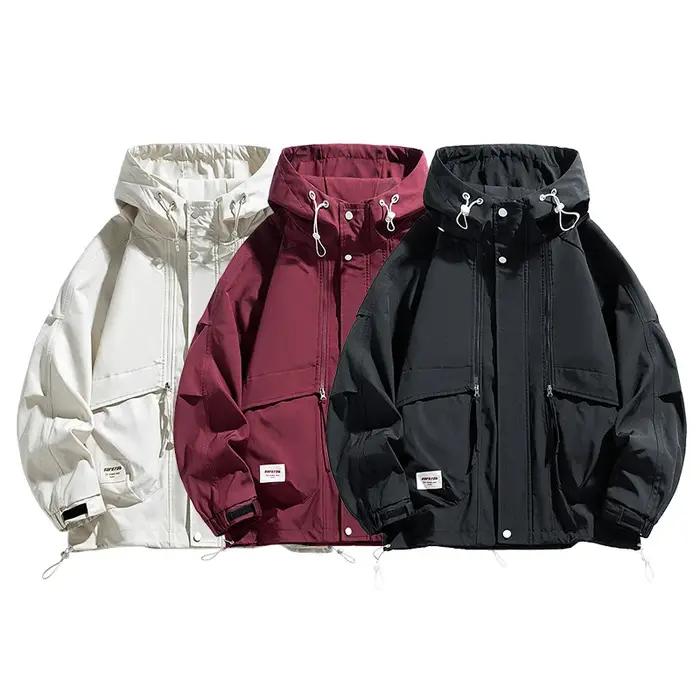 Surdimensionné hommes veste manteaux coupe-vent Trench 6XL 7XL 8XL grande taille à capuche imperméab