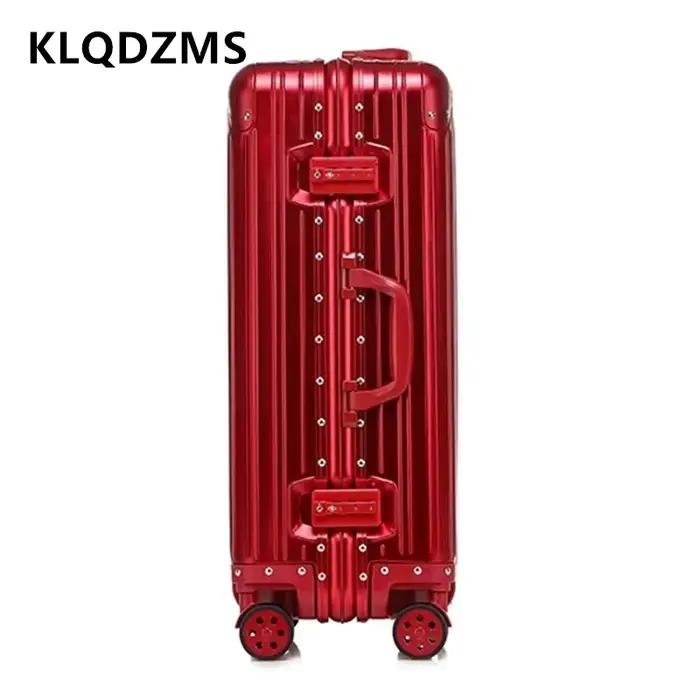 KLQDZMS 20 "24" 26 "29 pouces bagages d'affaires tout en aluminium magnésium alliage boîte d'embarqu