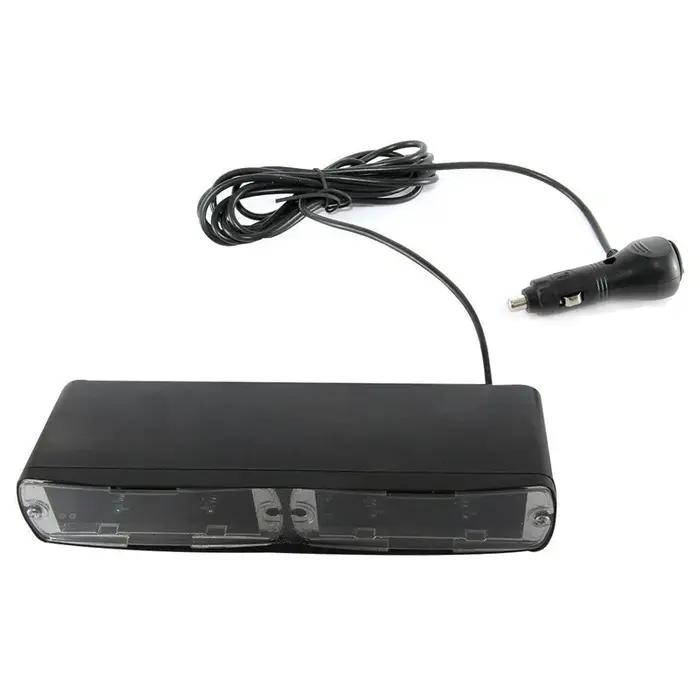 Barre lumineuse stroboscopique verte pour pare-brise, 16LED, tableau de bord, voyant de danger d'urg