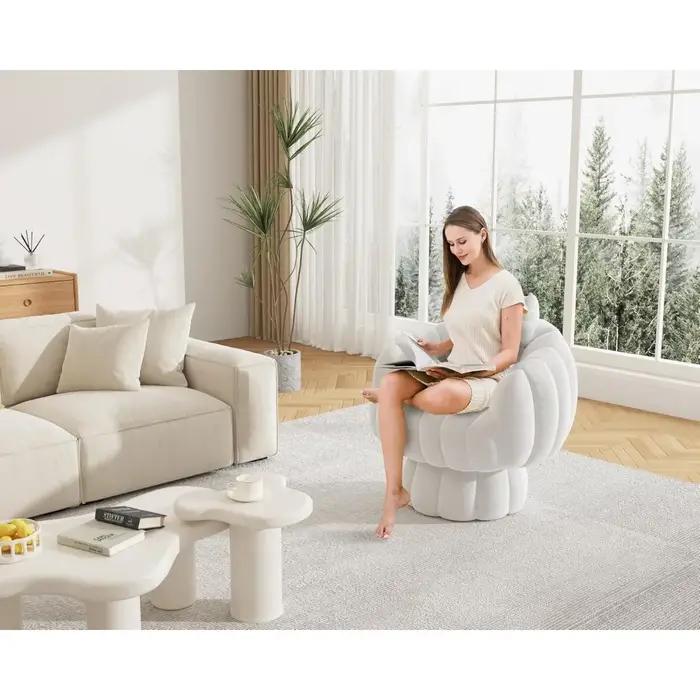Ensemble de 2 chaises de canapé d'appoint pivotantes modernes à 360 degrés du milieu du siècle, chai