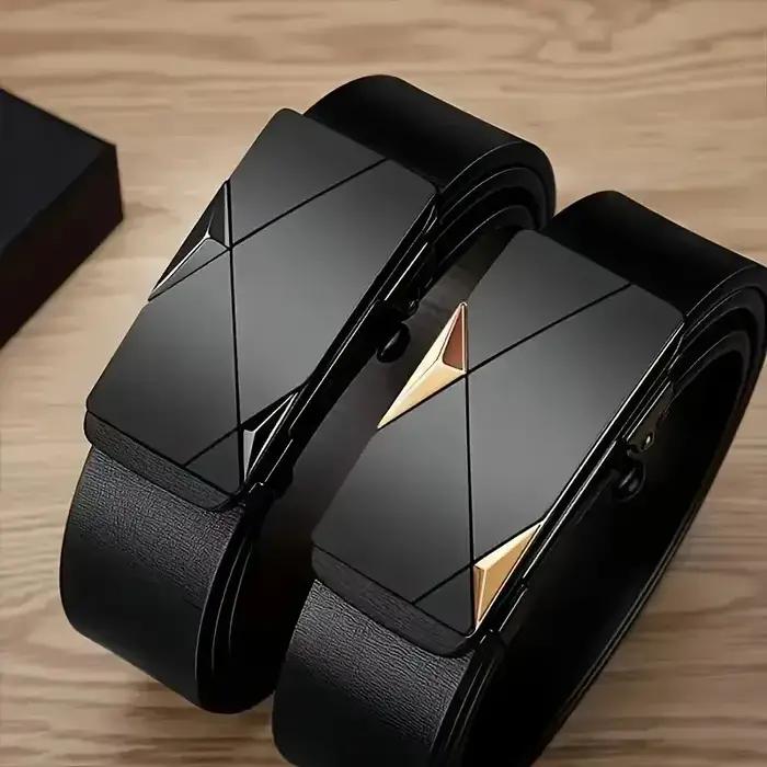 Ceinture à boucle automatique pour homme, élégante, pour costume d'affaires, ceinture décontractée d