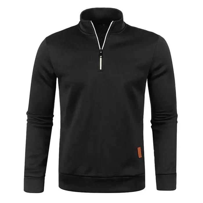 Hommes pull hommes plus épais sweats demi pull à fermeture éclair pour homme à capuche homme sweat a