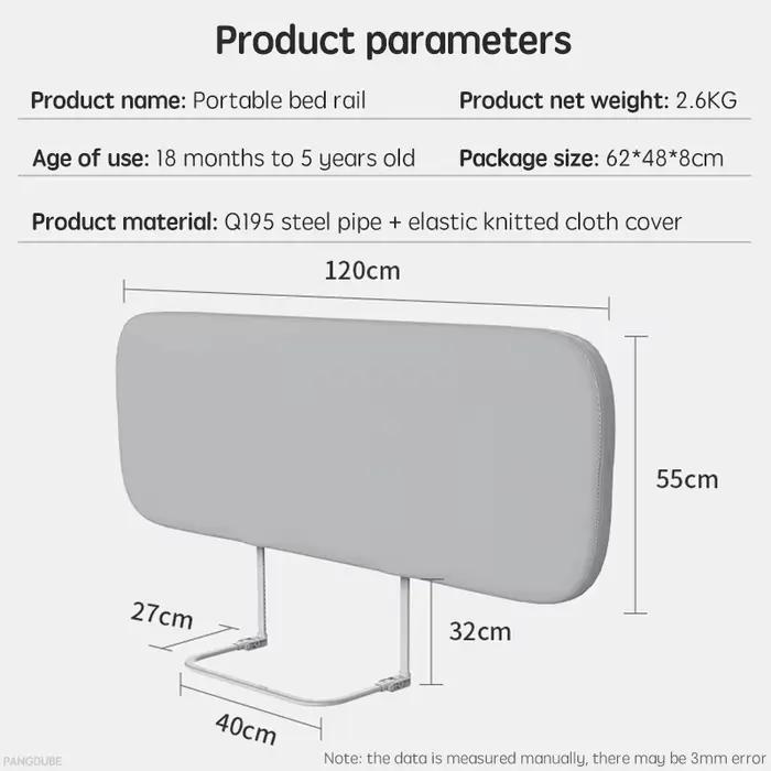 Barrière de lit pliable pour bébé garde-corps de sécurité portable anti-chute pour tout-petit protection de lit pour enfant sécurité nuit chambre enfant