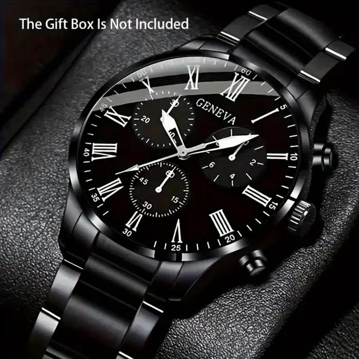 Ensemble de montres à quartz de luxe pour hommes, 2 pièces, vêtements d'affaires et décontractés, ca