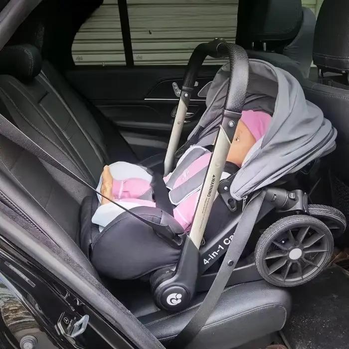Poussette 4 en 1 UE en Stock multifonctionnelle pliable avec siège auto et landau portable